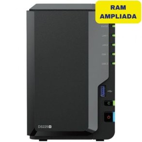 NAS-netvrkslagring Synology DS225+/6G Intel Celeron Sort