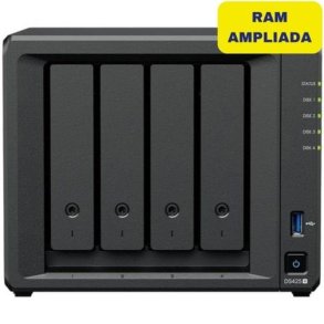 NAS-netvrkslagring Synology DS425+/6G Intel Celeron Sort