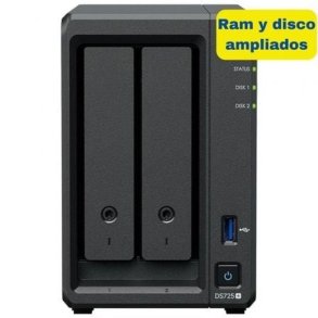 NAS-netvrkslagring Synology DS725+/8G 8TB Sort Intel Celeron