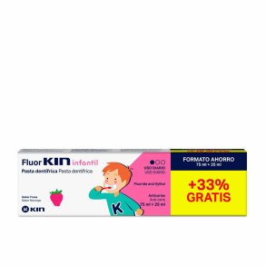 Tandpasta Kin Fluorkin Jordbr 25 ml
