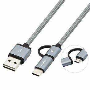 USB-kabel til Micro USB og USB-C CoolBox COO-CAB-U2MC-GR Gr