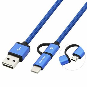USB-kabel til Micro USB og USB-C CoolBox COO-CAB-U2MC-BL Bl