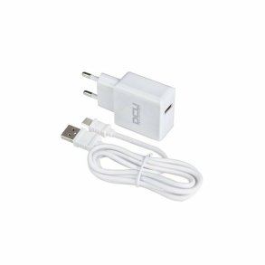 Vgoplader + USB A til USB C-kabel DCU 66826 Hvid (1 m)