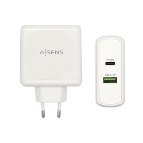 USB-oplader vggen Aisens ASCH-2PD45A-W Hvid 57 W USB-C (1 enheder)