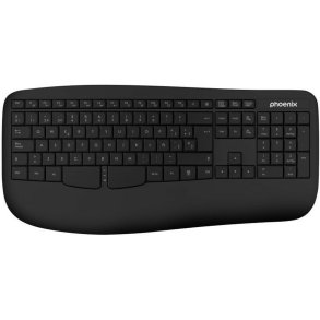 Tr�dl�st tastatur Phoenix K201 Sort Spansk qwerty