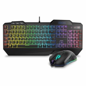 Gaming-tastatur og -mus Krom NXKROMKRSHRSP Sort
