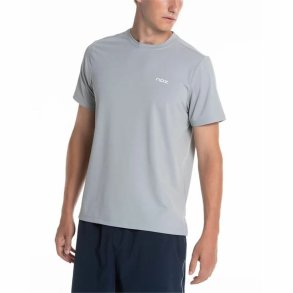 Kort�rmet T-shirt til M�nd Nox Nox Team Regular Gr� Lysegr�