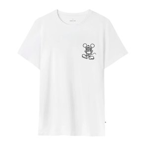 Kort�rmet T-shirt til M�nd Jimmy Lion Keith Haring x Jimmy Lion Hvid