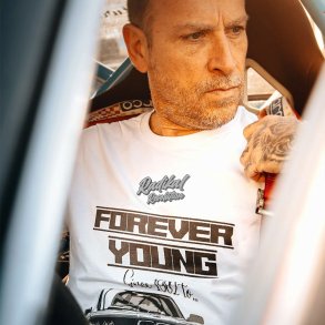 Kortrmet T-shirt til Mnd RADIKAL FOREVER YOUNG Hvid L