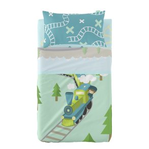 Sengetj st HappyFriday Happynois Train Multifarvet Vugge til baby 2 Dele