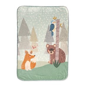 Tppe HappyFriday Moshi Moshi Harvestwood Multifarvet Mikrofiber 110 x 140 cm