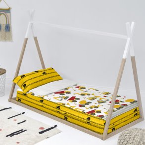 Vatteret sengetj med lynls HappyFriday MR FOX Multifarvet 16 x 48 x 36 cm