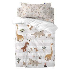 Dynebetrk st HappyFriday Moshi Moshi Dino Family Multifarvet Vugge til baby 2 Dele