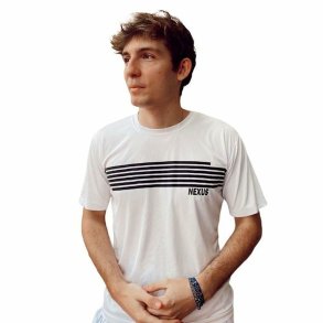 Kort�rmet T-shirt til M�nd Nexus Trust Hvid