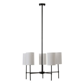 Loftslampe 64 x 64 x 38 cm Sort Metal Hvid  18 cm