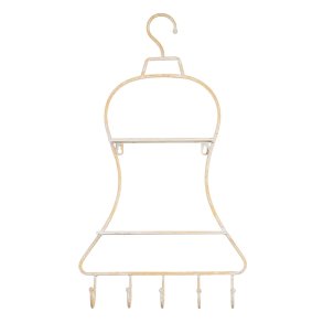 Hylder 39,5 x 10,5 x 70 cm Natur Metal Hvid