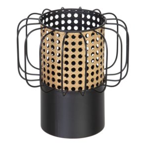 Lyseholder 20 x 20 x 21 cm Natur Sort Metal