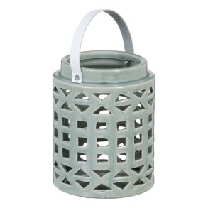 Vase 14,5 x 14,5 x 18 cm Keramik Grn