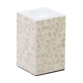 Lyseholder Beige Perlemor Tr MDF 10,5 x 10,5 x 16 cm