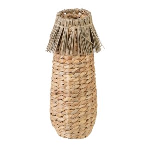 Vase Natur 12 x 12 x 40 cm Naturlig fiber