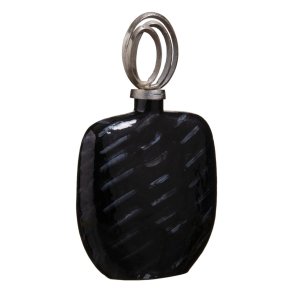 Vase 28 x 14 x 48 cm Krystal Sort Metal Slv