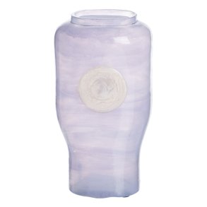 Vase Bl Hvid Harpiks Krystal 12 x 9 x 25 cm