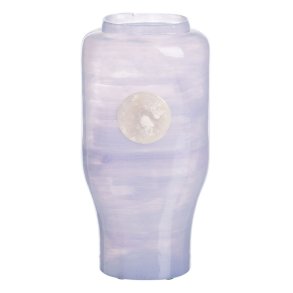 Vase Bl Hvid Harpiks Krystal 15 x 9 x 31 cm