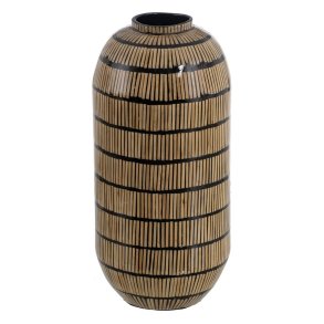 Vase Sort Beige Bambus 23 x 23 x 50 cm