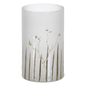 Lyseholder Gr Gylden Krystal  15 cm 15 x 15 x 25 cm