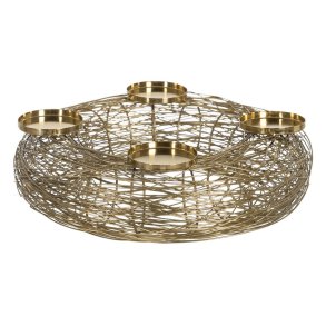 Lyseholder Gylden Rustfrit stl 39 x 39 x 12 cm