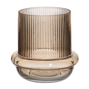 Vase Brun Krystal 15 x 15 x 16 cm