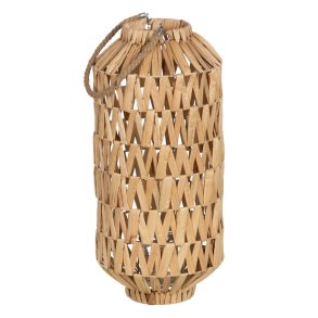 Laantarn Lyseholder Laantarn Beige Metal Krystal Vand-hyciant 27 x 27 x 59 cm