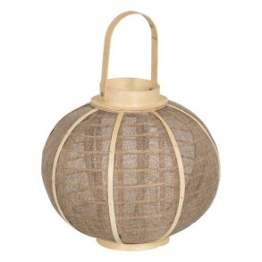 Laantarn Lyseholder Laantarn Beige Natur Jute 33,5 x 33,5 x 30,5 cm