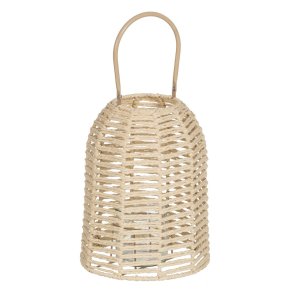 Laantarn Lyseholder Laantarn Fldefarvet Natur Metal Papir Krystal 23 x 23 x 30,5 cm