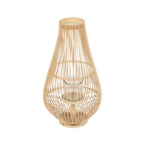 Laantarn Natur Bambus Krystal 30 x 30 x 55 cm