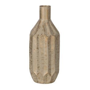 Vase Beige Gylden Jern 23 x 23 x 52 cm