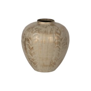 Vase Beige Gylden Jern 25 x 25 x 33 cm