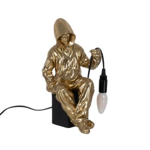 Bordlampe Sort Gylden Harpiks