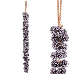 Julepynt S�lvfarvet Ananas 110 cm