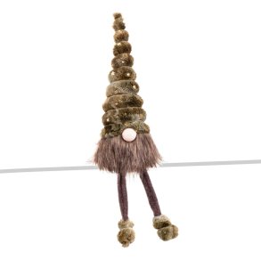 Julepynt Brun Gr�n Sand Materiale 15 x 15 x 56 cm