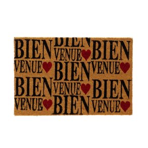 D�rm�tte COEURS Brun Sort R�d PVC Kokosn�d Fiber 60 x 40 x 1,5 cm