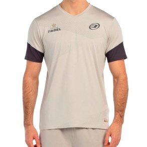 Kort�rmet T-shirt til M�nd Bullpadel Brial 126 Beige Padel