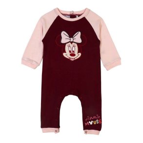 Langrmet sparkedragt til baby Minnie Mouse Rdbrun