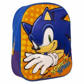 3D Skoletaske Sonic Bl 25 x 31 x 9 cm Orange