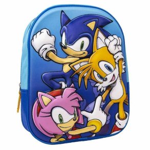 3D Skoletaske Sonic 25 x 31 x 9 cm
