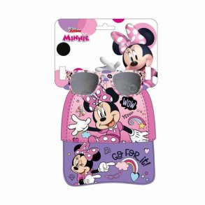 S�t med kasket og solbriller Minnie Mouse 2 Dele B�rns