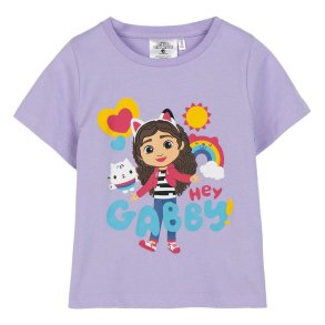 Brne Kortrmet T-shirt Gabby's Dollhouse Hvid