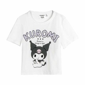 Brne Kortrmet T-shirt Hello Kitty Hvid