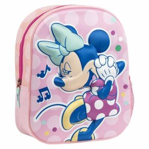 3D Skoletaske Minnie Mouse Pink 25,0 x 31,0 x 10,0 cm