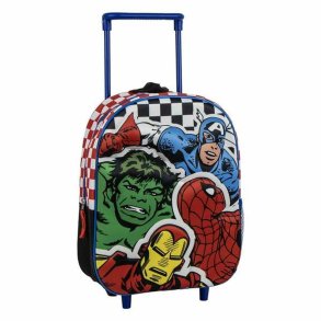 3D Skoletaske med Hjul The Avengers 25,0 x 31,0 x 10,0 cm
